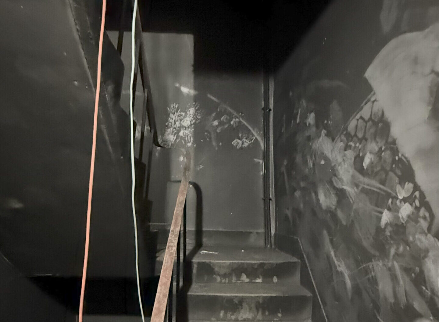 Condition of the stairwell after the fire