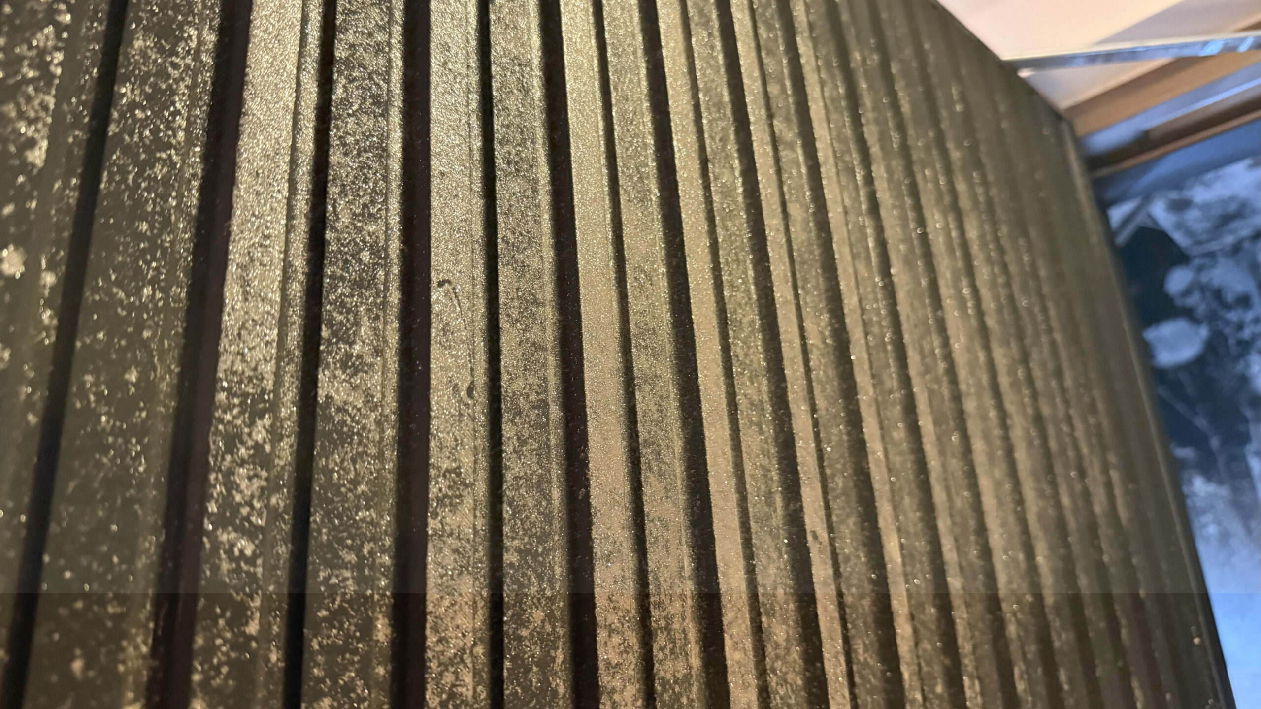 Surface and paint condition of the BlueWhale door after the fire