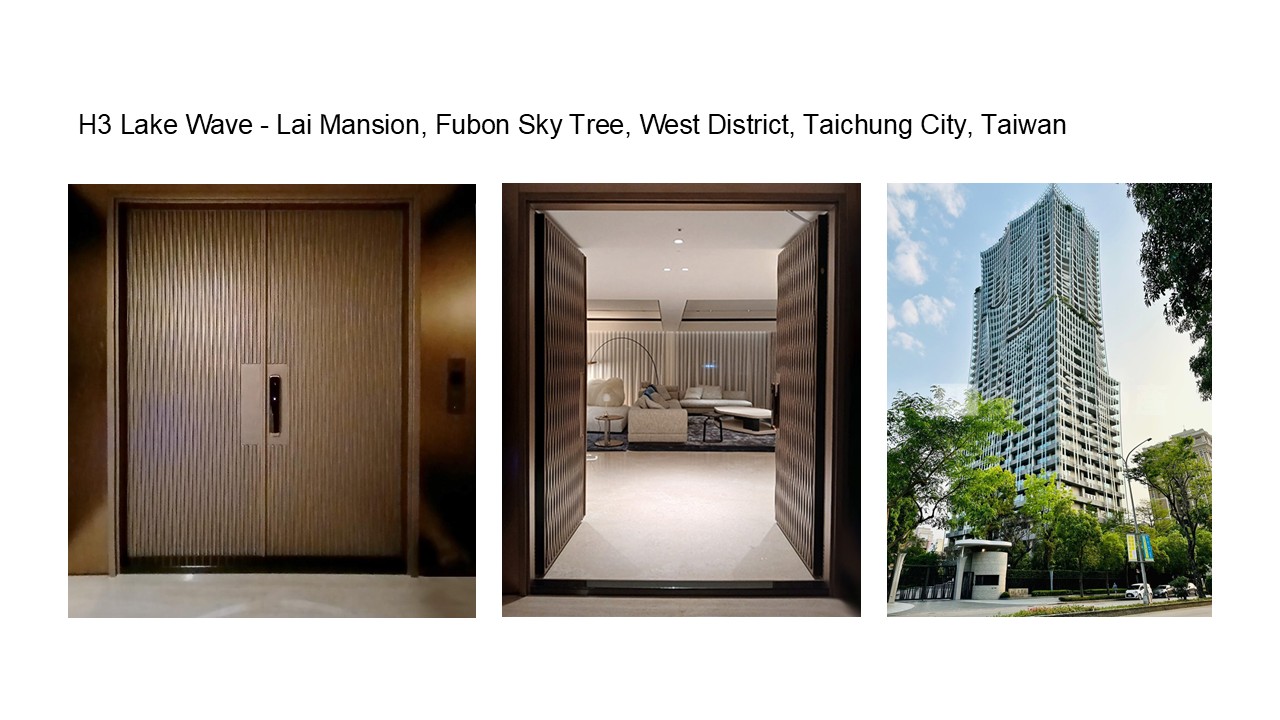 H3 Lake Wave - Lai Mansion, Fubon Sky Tree, West District, Taichung City, Taiwan, Blue Whale Door