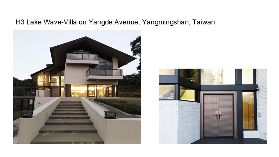 H3 Lake Wave-Villa on Yangde Avenue, Yangmingshan, Taiwan, Blue Whale Door