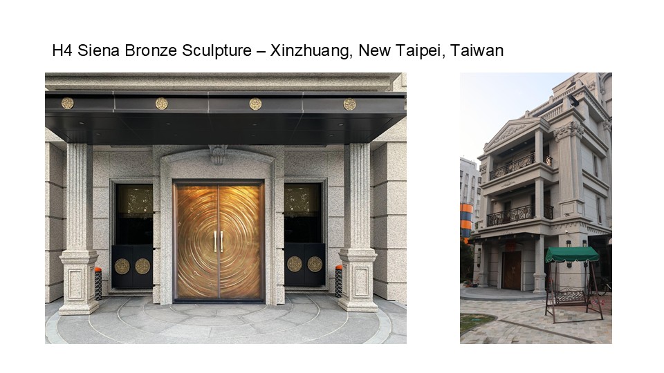 H4 Siena Bronze Sculpture – Xinzhuang, New Taipei, Taiwan, Blue Whale Door