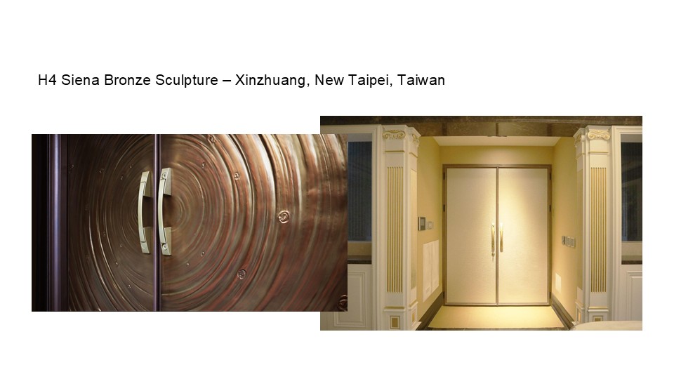 H4 Siena Bronze Sculpture – Xinzhuang, New Taipei, Taiwan, Blue Whale Door