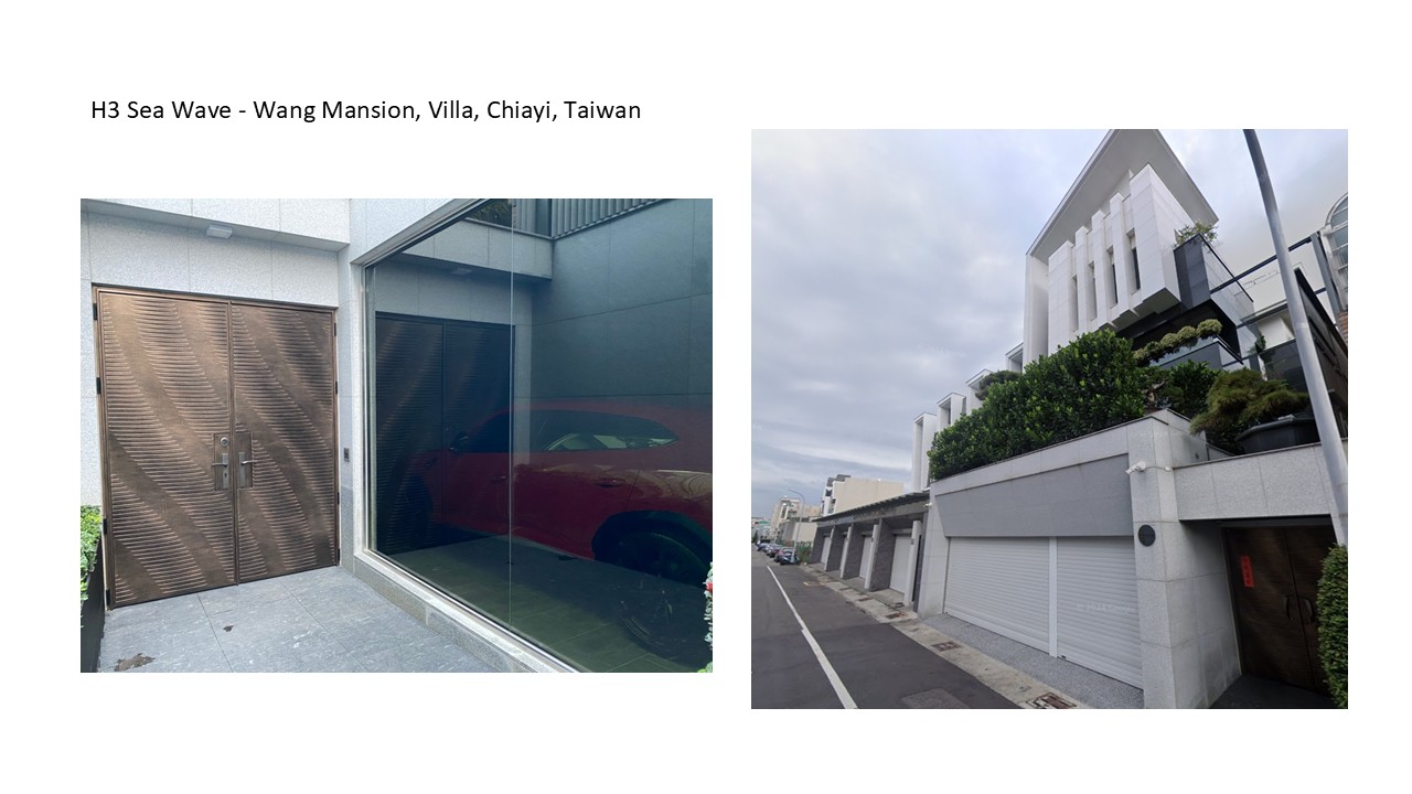 H3 Sea Wave - Wang Mansion, Villa, Chiayi, Taiwan, Blue Whale Door