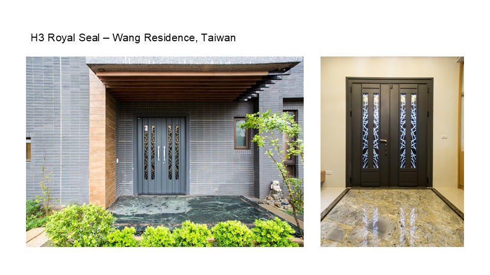 H3 Royal Seal – Wang Residence, Taiwan, Blue Whale Door