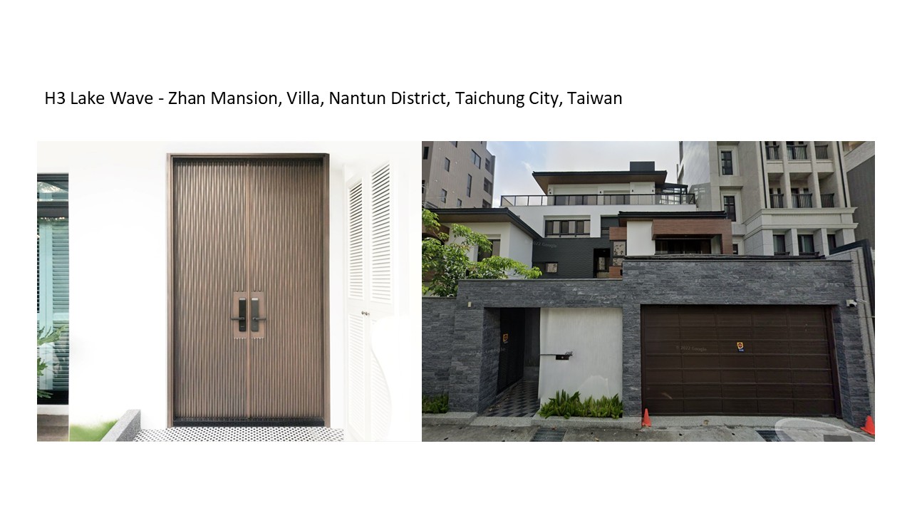 H3 Lake Wave - Zhan Mansion, Villa, Nantun District, Taichung City, Taiwan, Blue Whale Door
