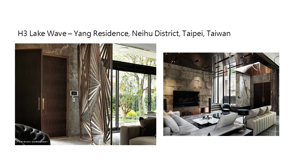 H3 Lake Wave – Yang Residence, Neihu District, Taipei, Taiwan, Blue Whale Door